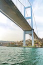 Under the First Bosphorus Bridge, Istanbul, Turkey Royalty Free Stock Photo