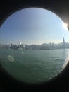 Fish eye view of Victoria Harbour