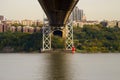 Under the George Washington Bridge, NJ and NY