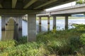 Under Bridge Crossing Long Meadow Lake in Bloomington Royalty Free Stock Photo