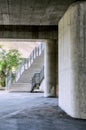 Under the highway, Urban city scene with stairs Royalty Free Stock Photo