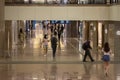 Under the influence of the epidemic, the flow of people in shopping malls is scarce.