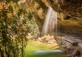 Under Los Charcos Waterfall