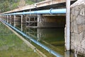 Under the low water crossing bridge Royalty Free Stock Photo