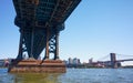 Under Manhattan Bridge, New York City, USA Royalty Free Stock Photo