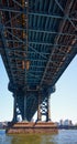 Under Manhattan Bridge, New York City, USA Royalty Free Stock Photo