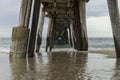 Under neith Port Noarlunga Jetty. Beams and Structures.