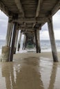 Under neith Port Noarlunga Jetty. Beams and Structures.