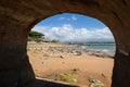 Under the old stone bridge,Santander, Spain Royalty Free Stock Photo