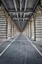 Under the Pont de Bercy bridge, Paris Royalty Free Stock Photo