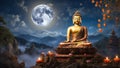 Shakyamuni Buddha entered nirvana under a full moon