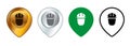 Under reconstruction construction under repair condition location place pointer navigation map sign symbol design set