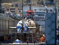 Under repair usa nuclair submarine.