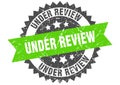 Under review stamp. under review grunge round sign. Royalty Free Stock Photo
