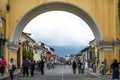 Under the Santa Catalina Arch, Antigua, Guatemala Royalty Free Stock Photo