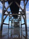 Under the Seaside Pier Royalty Free Stock Photo