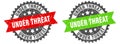 under threat band sign. under threat grunge stamp set Royalty Free Stock Photo