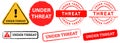 under threat threatening scared afraid discrimination pressure stamp icon design collection Royalty Free Stock Photo