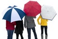 Under Umbrellas in the Rain Royalty Free Stock Photo
