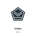 Under vector icon on white background. Flat vector under icon symbol sign from modern signs collection for mobile concept and web