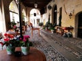 Under verandah in old city of Treviso Royalty Free Stock Photo