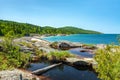 Lake Landscape at Neys Provincial Park on Lake superior Royalty Free Stock Photo