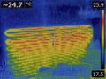 Under Wall Heating Thermal image Royalty Free Stock Photo