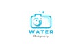 Under  water/ sea/ wave / river camera photography logo design Royalty Free Stock Photo