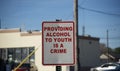 Underage Drinking Alcohol Crime Warning Sign Royalty Free Stock Photo