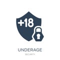 underage icon in trendy design style. underage icon isolated on white background. underage vector icon simple and modern flat Royalty Free Stock Photo