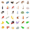 Underage icons set, isometric style Royalty Free Stock Photo