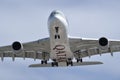 Underbelly landing airplane Airbus Qatar Airways