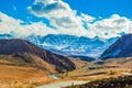 Underberg landscape under blue sky in Southern Drakensberg South Africa