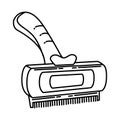 Undercoat Deshedding Icon. Doodle Hand Drawn or Outline Icon Style