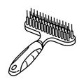 Undercoat Rake Icon. Doodle Hand Drawn or Outline Icon Style Royalty Free Stock Photo