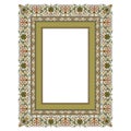 Old World Borders Vector - Tiled frame in plant leaves and flowers Framework Decorative Elegant style Royalty Free Stock Photo