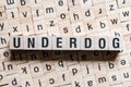 Underdog word concept Royalty Free Stock Photo