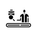 underemployed worker half filled bar glyph icon vector illustration Royalty Free Stock Photo