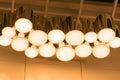The underexposed of lamp lighting, lighting lamp on the ceiling Royalty Free Stock Photo