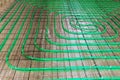 Underfloor heating green pipeline installation