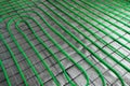 Underfloor heating green pipeline installation