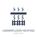 Underfloor heating icon. Trendy flat vector Underfloor heating i