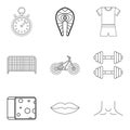 Undergo treatment icons set, outline style