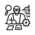 undergraduate research line icon vector illustration