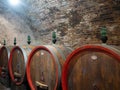 Undergroud wine cellar in Montepulciano, Tuscany, Italy Royalty Free Stock Photo