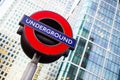 Undergroun station sign with lamp