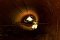 Undergroun tunnel with light Royalty Free Stock Photo