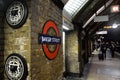 Underground baker street station in london