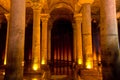 Underground Basilica Cistern Yerebatan Sarnici in Istanbul, Turkey. Famous tourist place.