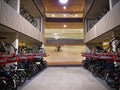 Underground bicycle parking under Utrecht Central Station, The Netherlands Royalty Free Stock Photo